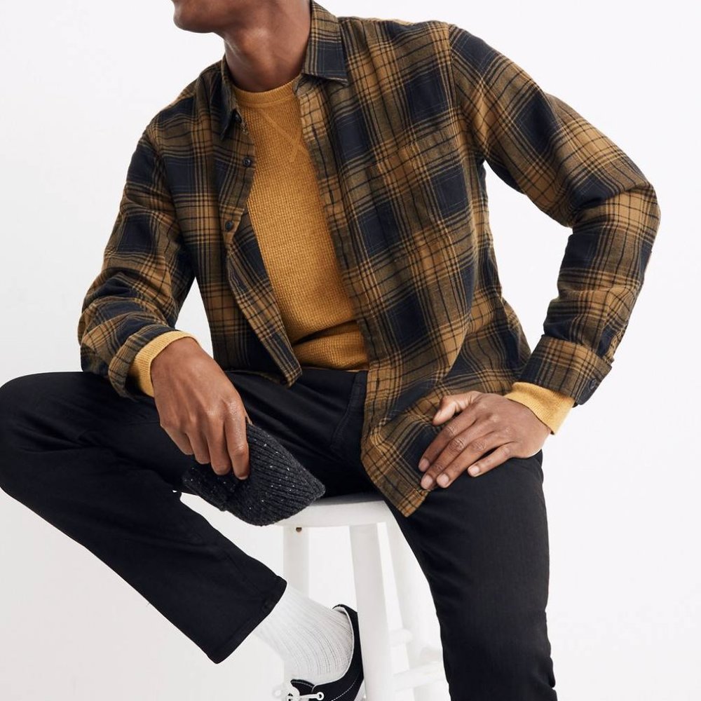 Madewell Brushed Twill Shirt in Braybrook Plaid